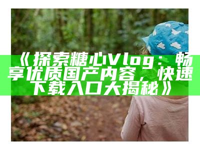探索糖心Vlog：甜蜜生活背后的精彩瞬间和官网介绍